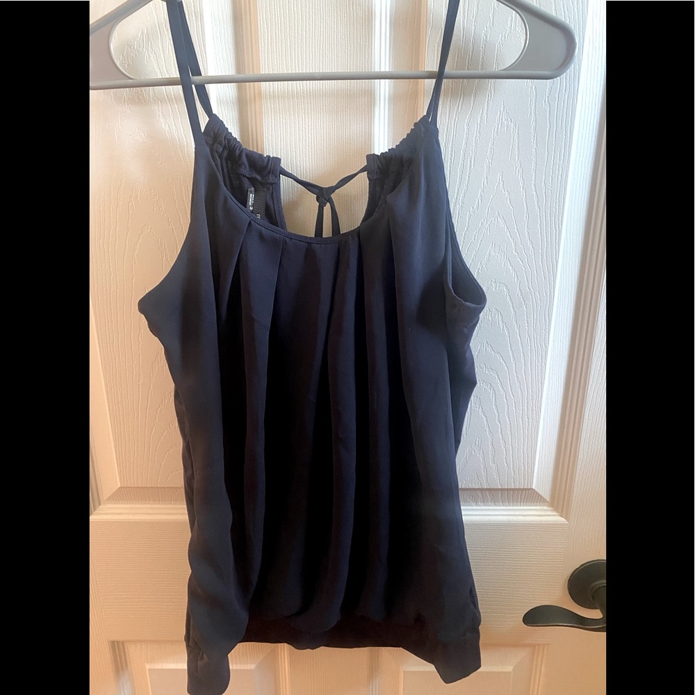 Navy strappy top- medium